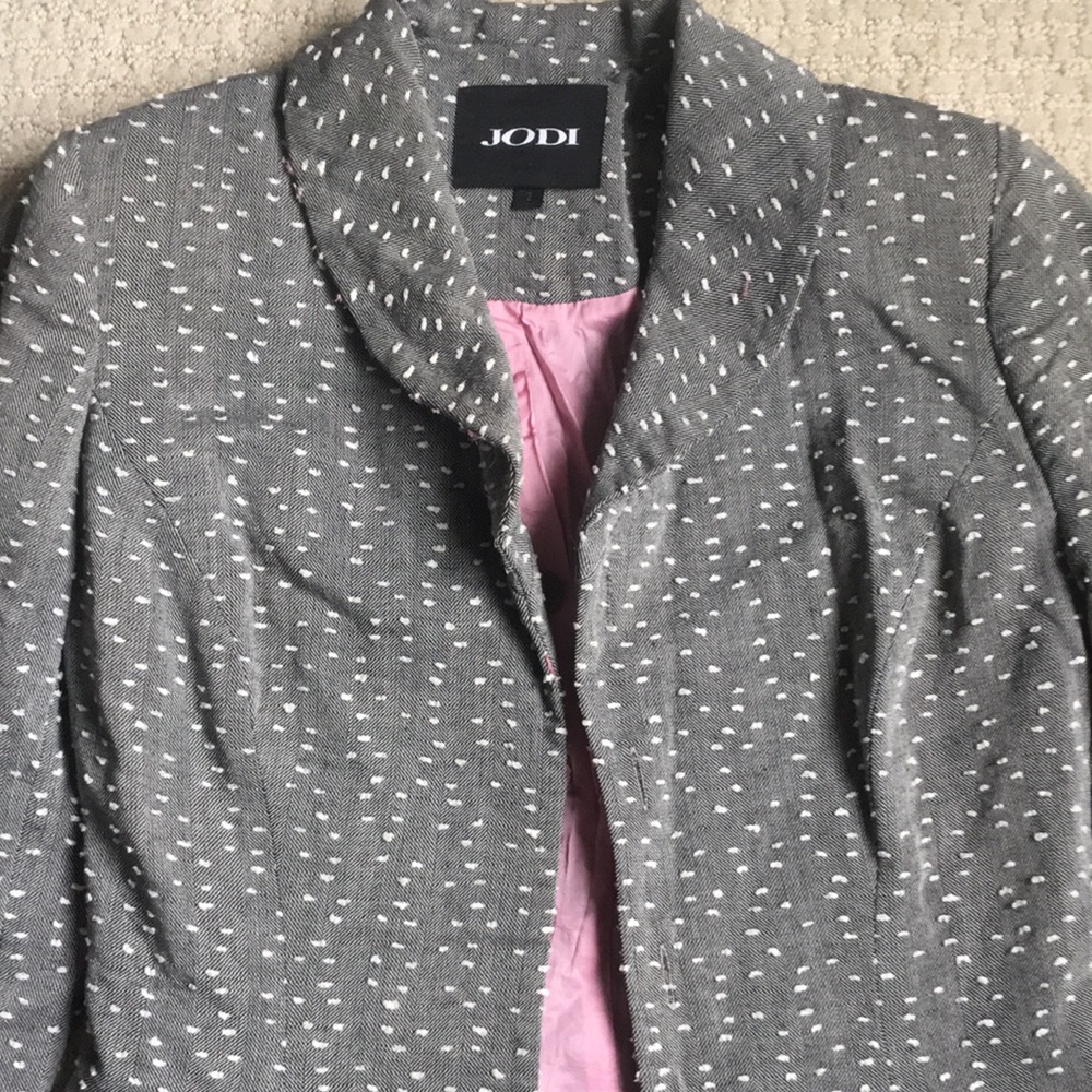 🇨🇦 100% Wool Pencil Skirt & Jacket Set - Size 2 - Gray/White • Made in Canada - Picture 9 of 16